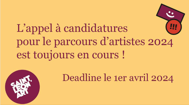 Saint Léon'Art 2024 - Appel à candidature