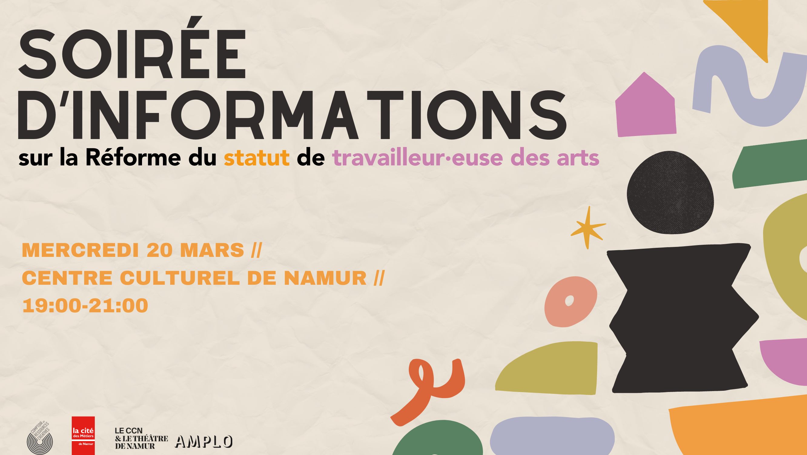 Soirée d'informations sur la REFORME du STATUT de TRAVAILLEUR.EUSE des arts